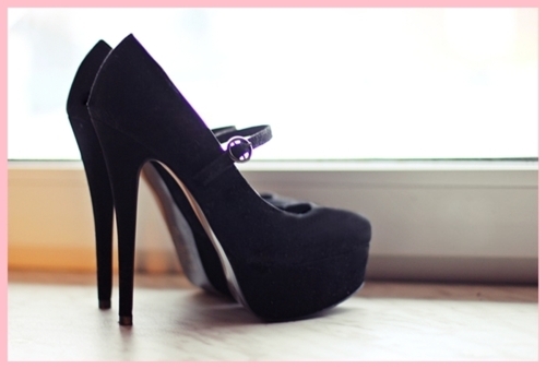 schwarz High heels
