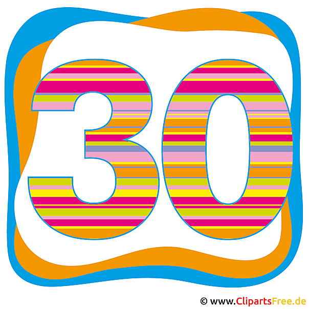 30 geburtstag bilder clipart