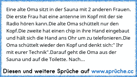 frauen in der sauna Alte