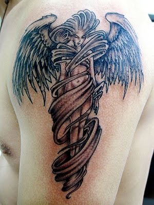 engel tattoo Dunkler