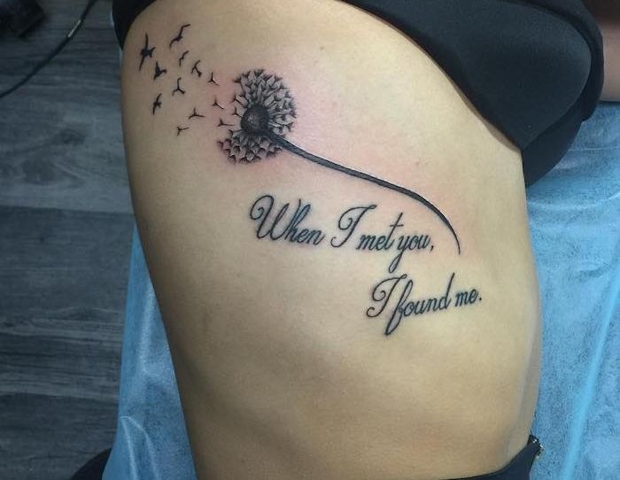 arm spruch Tattoo frau